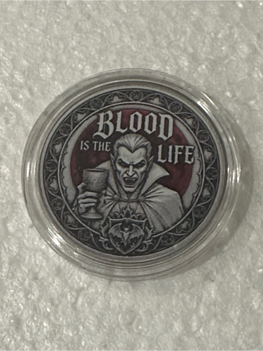 Vampire Coin Token - Blood Is The Life - Red / Black